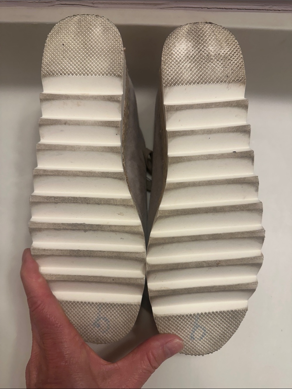 Steve Madden Women's Suede Lace-Up Sneakers in Light Taupe - Picture 6 of 6